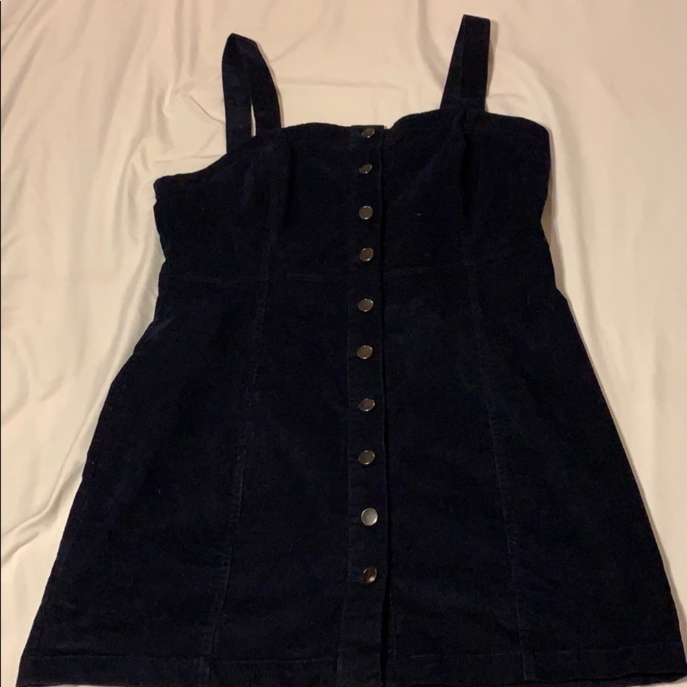 Denim button up mini dress